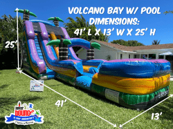 2 1663267221 25' Volcano Bay Double Lane w/ Pool**