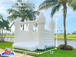 wbh202 1652120702 White Bounce House - Castle (Attendant Required)