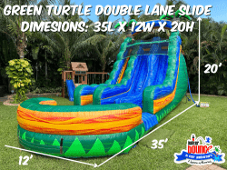 2 1699382425 20' Green Turtle Cay Double Lane Slide