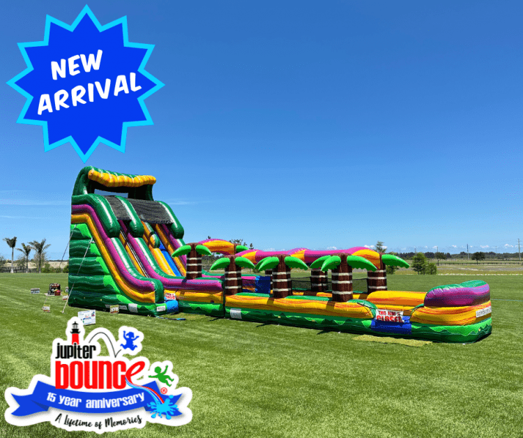 NEW 25' Mardi Party Double Lane w/ Slip n Slide**⭐