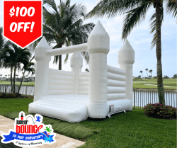 White Bounce House - Castle (Attendant Required)