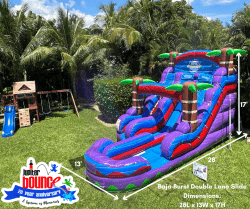 Baja Burst Dimensions1 1767195085 17' Baja Burst Double Lane Slide